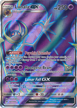 Lunala GX 66/149 Sun & Moon Base Set Ultra Rare Pokemon TCG Near