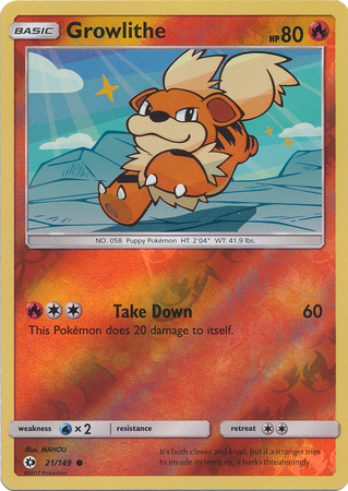 Growlithe 21 149 Common Reverse Holo Sun Moon Base Set Reverse Holo Singles Growlithe 21 149 Common Reverse Holo Sun Moon Base Set Reverse Holo Singles