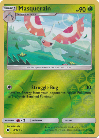 Masquerain 8/149 Rare Pokemon Card 