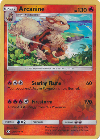 Arcanine 22 149 Rare Reverse Holo Arcanine 22 149 Rare Reverse Holo
