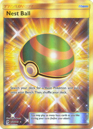 Pokemon 4X TRAINER NEST BALL 123/149 UNCOMMON NM CARD  SUN & MOON