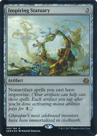 Inspiring Statuary 160 184 AER Prerelease Foil Promo Magic The Gathering Promo Cards Inspiring Statuary 160 184 AER Prerelease Foil Promo Magic The Gathering Promo Cards
