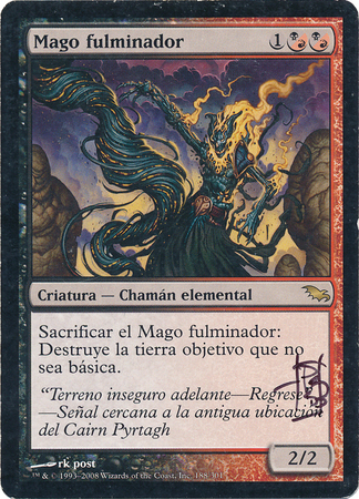 Mago fulminador Fulminator Mage Artist Signed Italian Shadowmoor Mago fulminador Fulminator Mage Artist Signed Italian Shadowmoor