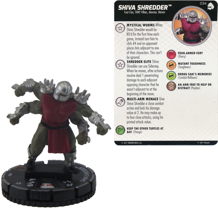 Shiva Shredder 034 Chase Rare TMNT Shredder s Return Gravity Feed Heroclix Shiva Shredder 034 Chase Rare TMNT Shredder s Return Gravity Feed Heroclix