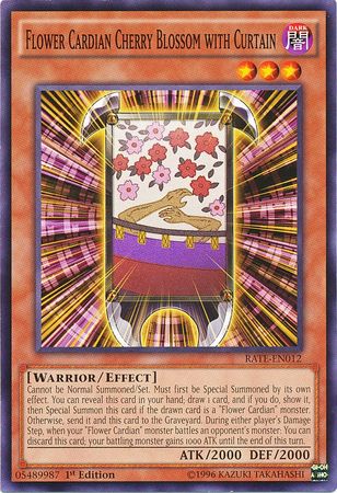 Flower Cardian Cherry Blossom with Curtain RATE EN012 Common 1st Edition Raging Tempest 1st Edition Singles Flower Cardian Cherry Blossom with Curtain RATE EN012 Common 1st Edition Raging Tempest 1st Edition Singles