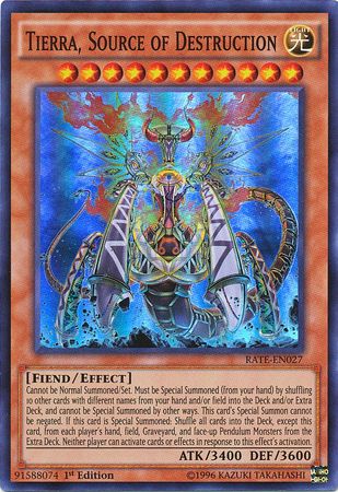 Tierra Source of Destruction RATE EN027 Super Rare 1st Edition Tierra Source of Destruction RATE EN027 Super Rare 1st Edition