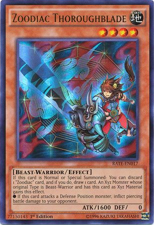 Yugioh Zoodiac Thoroughblade RATE/MP 1st Edition Ultra Rare NM/M 