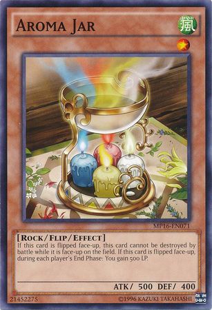 Aroma Jar MP16 EN071 Common Unlimited Yu Gi Oh 2016 Mega Tins Unlimited Singles Aroma Jar MP16 EN071 Common Unlimited Yu Gi Oh 2016 Mega Tins Unlimited Singles