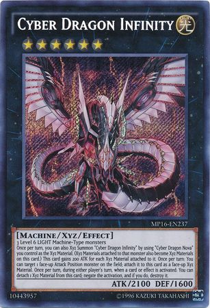 Cyber Dragon Infinity MP16 EN237 Secret Rare Unlimited Cyber Dragon Infinity MP16 EN237 Secret Rare Unlimited