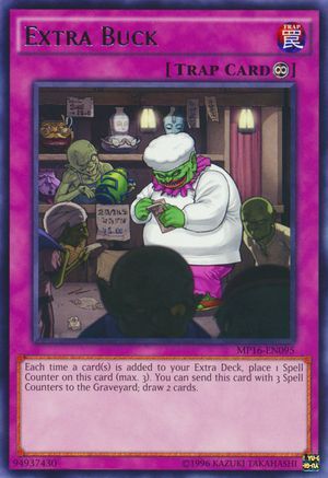Extra Buck MP16 EN095 Rare Unlimited Yu Gi Oh 2016 Mega Tins Unlimited Singles Extra Buck MP16 EN095 Rare Unlimited Yu Gi Oh 2016 Mega Tins Unlimited Singles