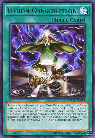 Fusion Conscription MP16 EN024 Rare Unlimited Yu Gi Oh 2016 Mega Tins Unlimited Singles Fusion Conscription MP16 EN024 Rare Unlimited Yu Gi Oh 2016 Mega Tins Unlimited Singles