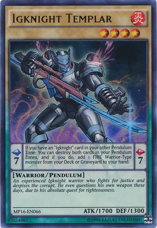 Igknight Templar MP16 EN066 Ultra Rare Unlimited Igknight Templar MP16 EN066 Ultra Rare Unlimited