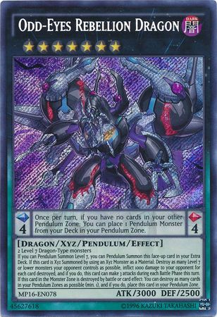 Odd Eyes Rebellion Dragon MP16 EN078 Secret Rare Unlimited Odd Eyes Rebellion Dragon MP16 EN078 Secret Rare Unlimited