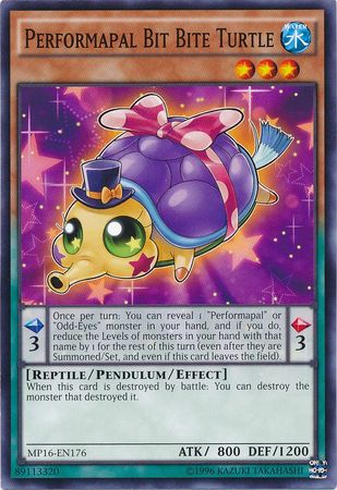 Performapal Bit Bite Turtle MP16 EN176 Common Unlimited Yu Gi Oh 2016 Mega Tins Unlimited Singles Performapal Bit Bite Turtle MP16 EN176 Common Unlimited Yu Gi Oh 2016 Mega Tins Unlimited Singles