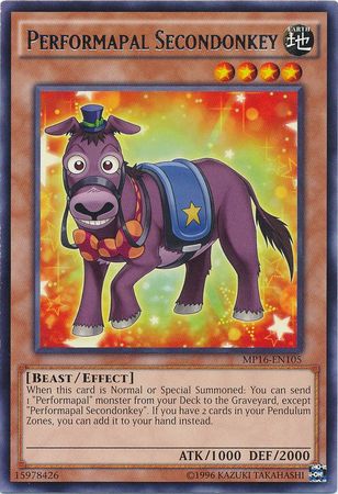 Performapal Secondonkey MP16 EN105 Rare Unlimited Yu Gi Oh 2016 Mega Tins Unlimited Singles Performapal Secondonkey MP16 EN105 Rare Unlimited Yu Gi Oh 2016 Mega Tins Unlimited Singles
