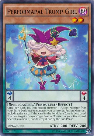 Performapal Trump Girl MP16 EN178 Common Unlimited Yu Gi Oh 2016 Mega Tins Unlimited Singles Performapal Trump Girl MP16 EN178 Common Unlimited Yu Gi Oh 2016 Mega Tins Unlimited Singles