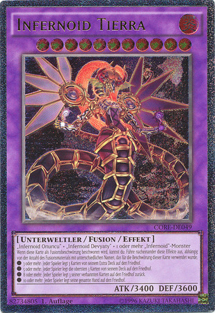 Ultimate Rare Infernoid Tierra CORE DE049 1st Edition German German Yugioh Cards Ultimate Rare Infernoid Tierra CORE DE049 1st Edition German German Yugioh Cards