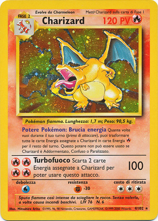 Pokémon - Charizard - Holo Rare - Set Base ITA - 4/102