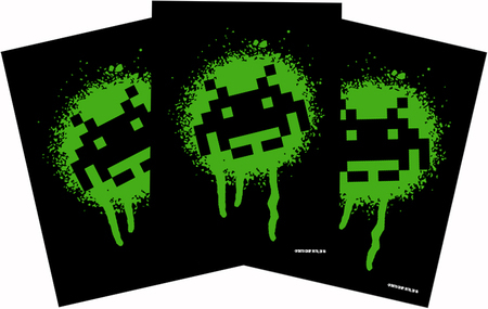 Turn One Space Invaders Graffiti 50ct Standard Sized Sleeves Sleeves Turn One Space Invaders Graffiti 50ct Standard Sized Sleeves Sleeves