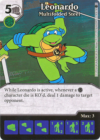 Leonardo Multifolded Steel TMNT Heroes in a Half Shell Dice Masters Leonardo Multifolded Steel TMNT Heroes in a Half Shell Dice Masters