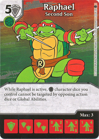 Raphael Second Son TMNT Heroes in a Half Shell Dice Masters Raphael Second Son TMNT Heroes in a Half Shell Dice Masters