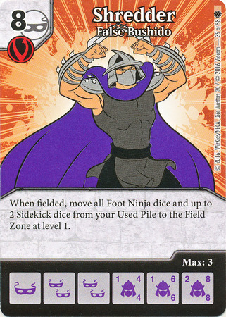 Shredder False Bushido TMNT Heroes in a Half Shell Dice Masters Shredder False Bushido TMNT Heroes in a Half Shell Dice Masters