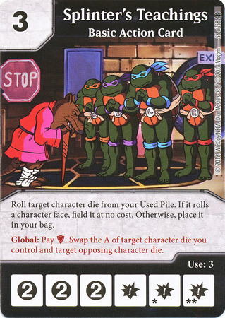 Splinter s Teachings Basic Action Card TMNT Heroes in a Half Shell Dice Masters Splinter s Teachings Basic Action Card TMNT Heroes in a Half Shell Dice Masters