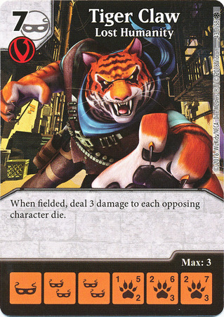 Tiger Claw Lost Humanity TMNT Heroes in a Half Shell Dice Masters Tiger Claw Lost Humanity TMNT Heroes in a Half Shell Dice Masters