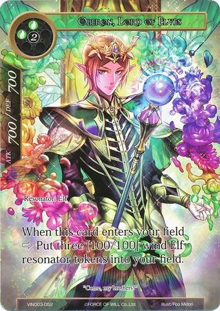 Oberon Lord of Elves VIN003 052 Force of Will Vingolf 3 Ruler All Stars Singles Oberon Lord of Elves VIN003 052 Force of Will Vingolf 3 Ruler All Stars Singles