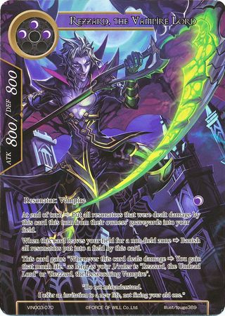 Rezzard the Vampire Lord VIN003 070 Force of Will Vingolf 3 Ruler All Stars Singles Rezzard the Vampire Lord VIN003 070 Force of Will Vingolf 3 Ruler All Stars Singles