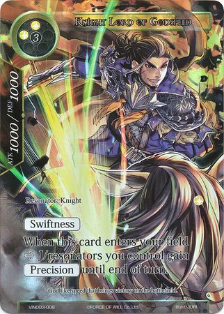 Knight Lord of Godspeed VIN003 008 Foil Force of Will Vingolf 3 Ruler All Stars Foil Singles Knight Lord of Godspeed VIN003 008 Foil Force of Will Vingolf 3 Ruler All Stars Foil Singles