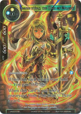 Jeanne D Arc The Maid of Orleans VIN003 078 Foil Force of Will Vingolf 3 Ruler All Stars Foil Singles Jeanne D Arc The Maid of Orleans VIN003 078 Foil Force of Will Vingolf 3 Ruler All Stars Foil Singles