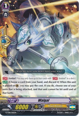 Walgal G TD11 012EN G TD11 Divine Knight of Heavenly Decree Singles Walgal G TD11 012EN G TD11 Divine Knight of Heavenly Decree Singles