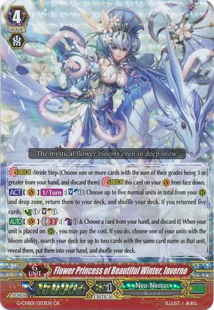 Flower Princess of Beautiful Winter Inverno G CHB01 003EN Generation Rare GR G Character Booster 1 TRY3 NEXT Singles Flower Princess of Beautiful Winter Inverno G CHB01 003EN Generation Rare GR G Character Booster 1 TRY3 NEXT Singles