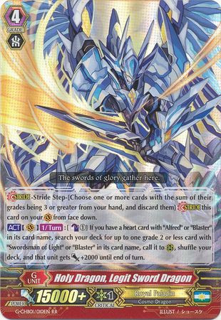 Holy Dragon Legit Sword Dragon G CHB01 010EN Double Rare RR G Character Booster 1 TRY3 NEXT Singles Holy Dragon Legit Sword Dragon G CHB01 010EN Double Rare RR G Character Booster 1 TRY3 NEXT Singles