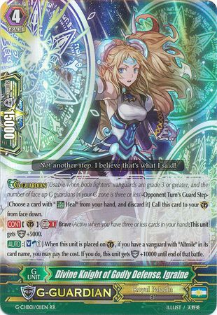 Divine Knight of Godly Defense Igraine G CHB01 011EN Double Rare RR G Character Booster 1 TRY3 NEXT Singles Divine Knight of Godly Defense Igraine G CHB01 011EN Double Rare RR G Character Booster 1 TRY3 NEXT Singles