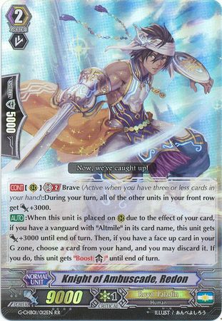 Knight of Ambuscade Redon G CHB01 012EN Double Rare RR G Character Booster 1 TRY3 NEXT Singles Knight of Ambuscade Redon G CHB01 012EN Double Rare RR G Character Booster 1 TRY3 NEXT Singles