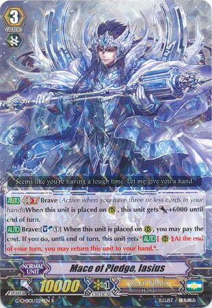Mace of Pledge Iasius G CHB01 024EN Rare R G Character Booster 1 TRY3 NEXT Singles Mace of Pledge Iasius G CHB01 024EN Rare R G Character Booster 1 TRY3 NEXT Singles
