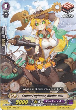 Steam Engineer Kusha ana G CHB01 061EN Common C G Character Booster 1 TRY3 NEXT Singles Steam Engineer Kusha ana G CHB01 061EN Common C G Character Booster 1 TRY3 NEXT Singles
