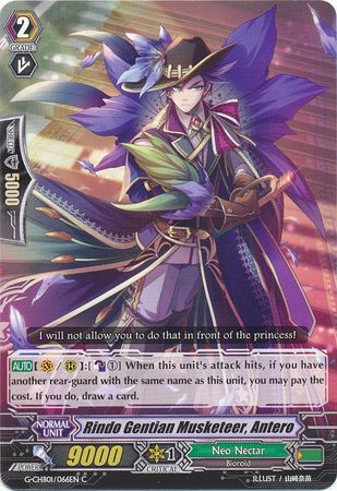 Rindo Gentian Musketeer Antero G CHB01 066EN Common C Rindo Gentian Musketeer Antero G CHB01 066EN Common C