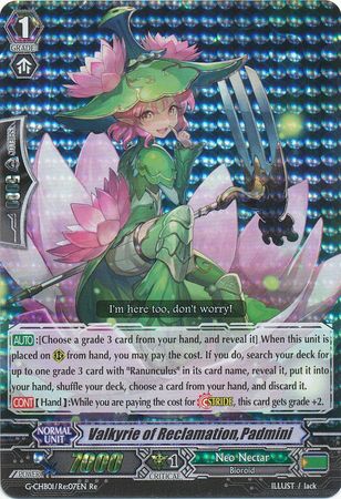 Valkyrie of Reclamation Padmini G CHB01 Re 07EN Triple Rare RRR G Character Booster 1 TRY3 NEXT Singles Valkyrie of Reclamation Padmini G CHB01 Re 07EN Triple Rare RRR G Character Booster 1 TRY3 NEXT Singles