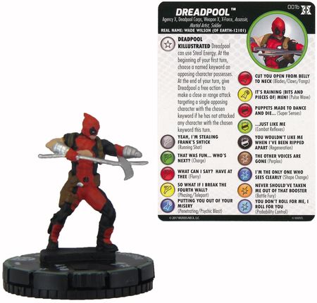Heroclix Deadpool & X-Force set Dreadpool #001b Prime figure w/card! 