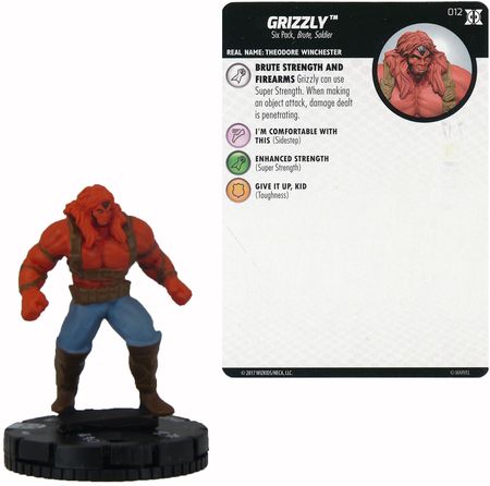 Deadpool & X-Force GRIZZLY #012 Marvel Heroclix 