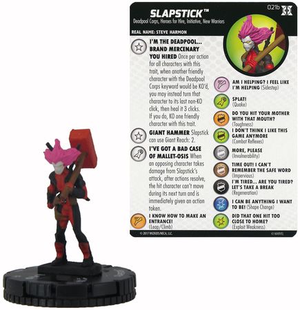 Slapstick 021b Deadpool and X Force Booster Set Marvel Heroclix Slapstick 021b Deadpool and X Force Booster Set Marvel Heroclix