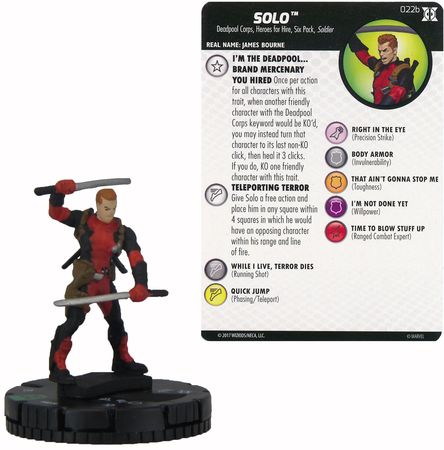 Marvel Heroclix Deadpool /& X-Force 022b Solo
