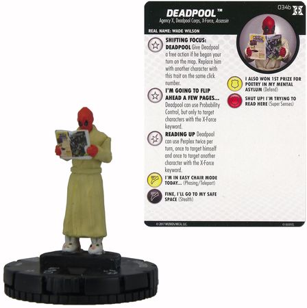 Marvel Heroclix Deadpool and X-Force Deadpool #034c 