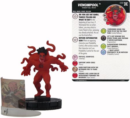 Heroclix Deadpool & X-Force set Venompool #068 Chase figure w/card!