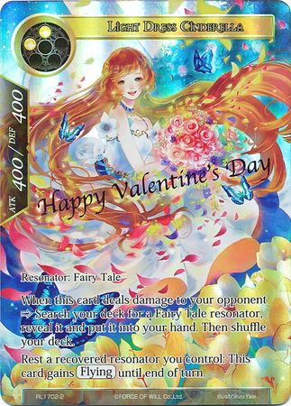 Light Dress Cinderella RL1702 2 Full Art Stamped Foil Promo Light Dress Cinderella RL1702 2 Full Art Stamped Foil Promo