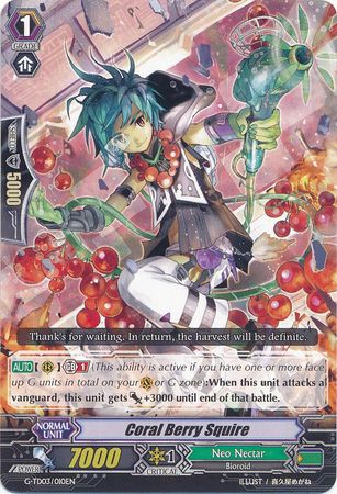 Coral Berry Squire G TD03 010EN Coral Berry Squire G TD03 010EN