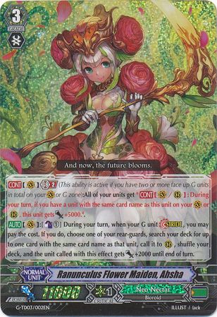 Ranunculus Flower Maiden Ahsha G TD03 002EN Hot Stamped Foil Ranunculus Flower Maiden Ahsha G TD03 002EN Hot Stamped Foil